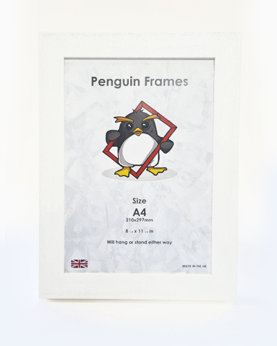 Textured white Penguin Frame